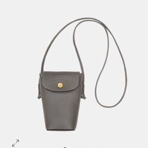 LONGCHAMP ÉPURE PHONE CASE WITH LEATHER LACE